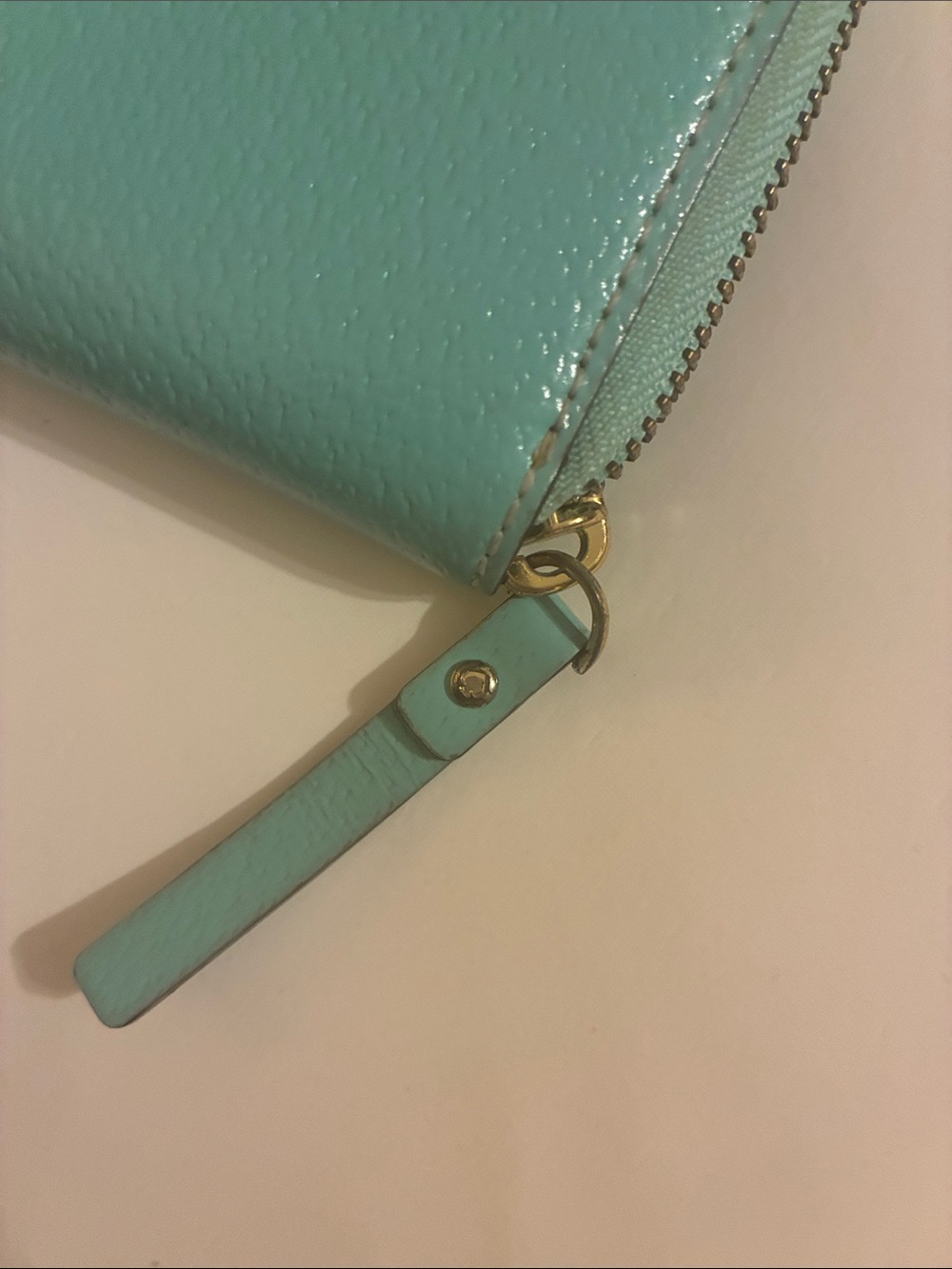 kate spade turquoise zip-around wristlet wallet - Picture 5 of 6